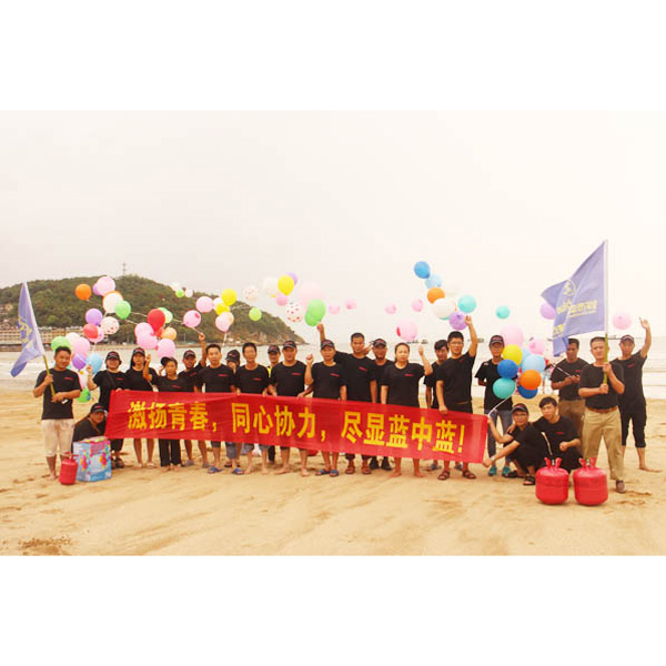 百忙之中，公司組織員工海邊旅游